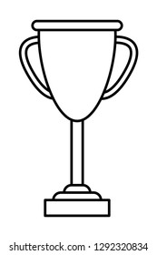 sport trophy championship in black and white
