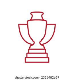 sport trophy icon for winner, simple flat designs
