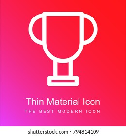 Sport trophy red and pink gradient material white icon minimal design