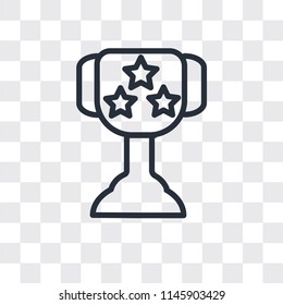 Sport trophy vector icon isolated on transparent background, Sport trophy logo concept