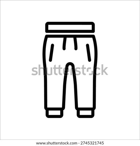 Sport Trousers Icon, Line Vector graphics