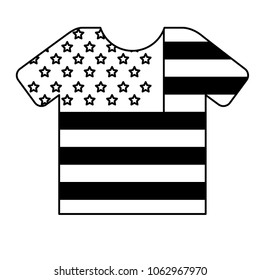 sport tshirt with american flag