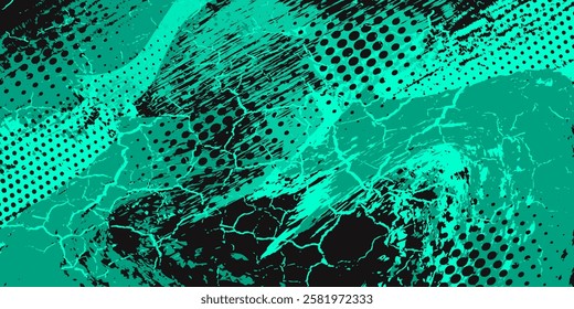 Sport t-shirt design template with abstract halftone grunge pattern background, t-shirt for sports club. Vector Illustration