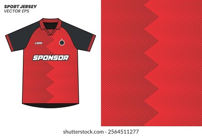 Sport t-shirt design template with line pattern background. Uniforms for sports clubs. Vector Illustrations