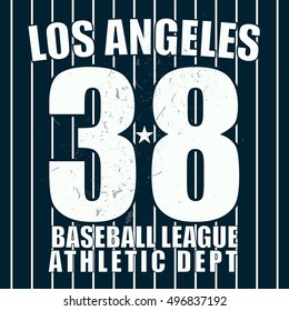 Sport t-shirt graphics design, Los Angeles  sportswear typography emblems, Creative design print stamps, Vector