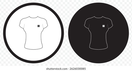 Sport t-shirt icon. Training sign. wear and tear, T-shirt human uniform vector icon, modern concept on Transparent Background. EPS 10.