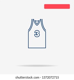 Sport t-shirt icon. Vector concept illustration for design.