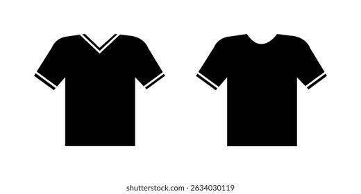 Sport t-shirt icon wear. T-shirt human uniform vector icon, modern concept. Unisex T-shirt fashion flat design. T-shirt fashion flat technical drawing template with short sleeve, crew neck. 