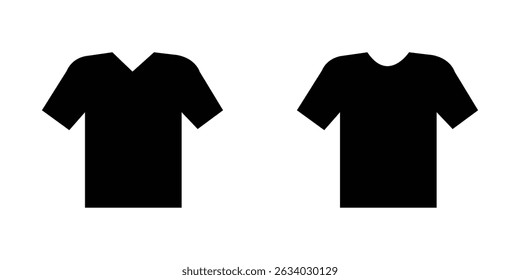 Sport t-shirt icon wear. T-shirt human uniform vector icon, modern concept. Unisex T-shirt fashion flat design. T-shirt fashion flat technical drawing template with short sleeve, crew neck. 