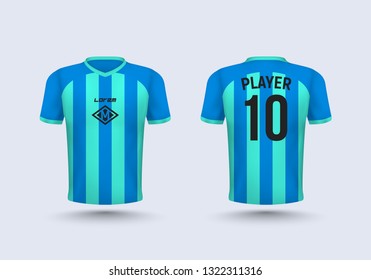 Sport t-shirt template. Design football uniform. Vector template for your design.