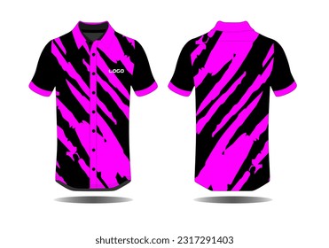 Sport t-shirt texture grunge background for extreme team jersey, racing, cycling, football, motocross, leggings front back view