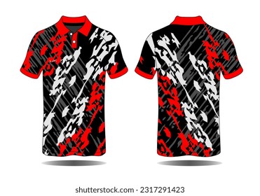 Sport t-shirt texture grunge background for extreme team jersey, racing, cycling, football, motocross, leggings front back view