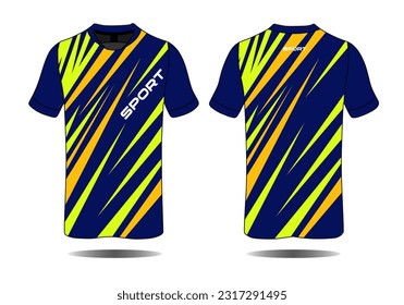 Sport t-shirt texture grunge background for extreme team jersey, racing, cycling, football, motocross, leggings front back view