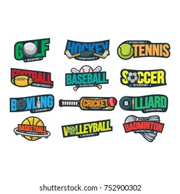 Sport typo logo vector