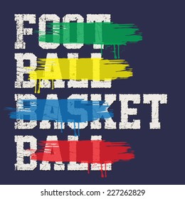 sport typography, t-shirt graphics, vectors