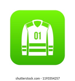 Sport uniform icon digital green for any design isolated on white vector illustration