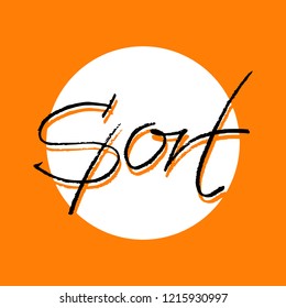 Sport. Unique inscription.  Template for poster, t-shirt, logo, store, sport club, banner. Vector illustration.