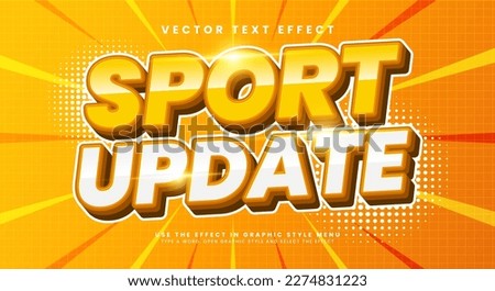 Sport update 3d editable vector text style effect, suitable for fitness training center.