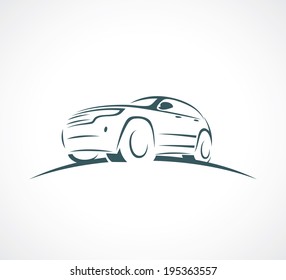 Sport utility vehicle symbol - vector illustration
