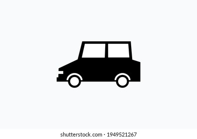 Sport Utility Vehicle, Vektorsymbol. Einziger SUV-Wagen, Geländefahrzeug, Automobil Emoji-Illustration