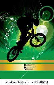 Sport vector background. BMX.