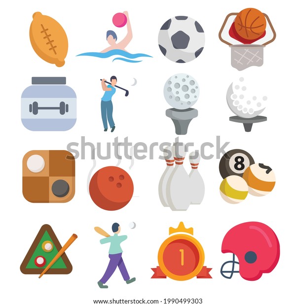 Sport Vector Clip Art Set Golf Stock Vector (Royalty Free) 1990499303 ...