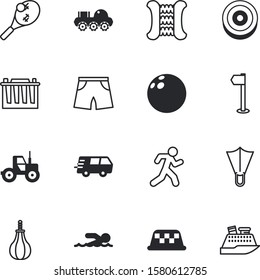 sport vector icon set such as: healthcare, single, small, truck, pool, vessel, public, agriculture, pendant, cargo, exploration, space, run, objective, universe, gardening, strong, carpal, center