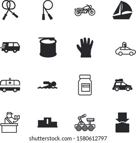 sport vector icon set such as: cosmos, computer, voyage, desk, winner, fly, award, rover, boat, allowance, stock, planet, planning, departure, innovation, truck, urgency, glove, victory, gym, moon