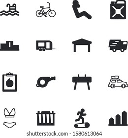 sport vector icon set such as: bike, growth, art, people, mileage, yoga, podium, vegetable, benzine, gold, full, recreation, station, rising, steel, reward, red, water, leaf, whistle, progress