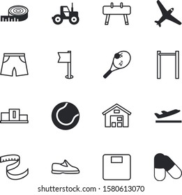 sport vector icon set such as: airport, tablet, scales, cup, shipment, track, gymnasium, pole, culture, footwear, bright, freighter, logo, perfect, pendant, heavy, single, boxer, tube, club