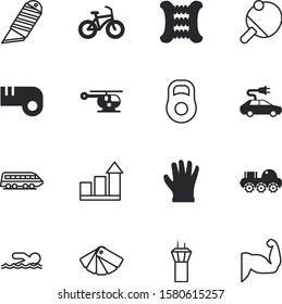 sport vector icon set such as: glove, industrial, hard, modern, mass, energy, steel, focus, progress, professional, research, protective, biking, police, abstract, paddle, dartboard, launch, plane