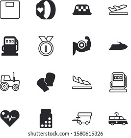 sport vector icon set such as: farm, boxing, biceps, 1st, field, road, punch, badge, drug, hospital, tourism, safety, gold, heartbeat, hanging, aviation, celebration, navigation, success, prize