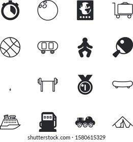 sport vector icon set such as: badge, ship, interval, silhouette, vessel, future, exploration, olimpic, watch, case, charge, weights, traveler, deadline, star, medallion, campsite, one, hybrid