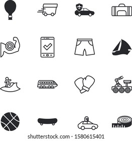 sport vector icon set such as: creative, science, surf, shorts, sides, universe, skateboard, element, wheel, deck, aircraft, play, measure, street, style, delivery, ruler, baggage, planet, cool