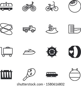 sport vector icon set such as: hit, strike, railroad, push, battery, one, cart, wave, sailboat, industrial, steering, girl, watersport, strength, open, woman, biking, volt, active, city, youth, metro