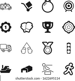 sport vector icon set such as: roof, medical, road, ship, crossroads, keep, danger, warehouse, clinic, shipment, doctor, yoga, traffic, cart, parcel, ocean, trophy, truck, emergency, heat, post, cup