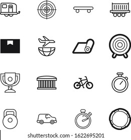 sport vector icon set such as: set, cardboard, mobile, second, empty, winner, caravan, hour, won, cycle, trailer, prize, tourism, minute, advantage, cartoon, trailers, lines, dumbbell, old, fly, dart