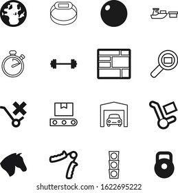 sport vector icon set such as: counting, competition, accessory, semaphore, training, do, elements, no, cartoon, conveyor, dumbell, accurate, luggage, stoplight, stallion, icons, trade, wheelbarrow