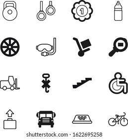 sport vector icon set such as: search, industrial, fork, vacation, human, dive, soda, shopping, drive, wooden, emblem, forklift, swim, car, briefcase, logistics, lift, west, plastic, information