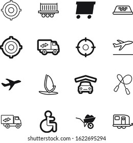sport vector icon set such as: airliner, strategy, medical, handicap, construction, board, skip, sea, accuracy, take, blue, surfing, gardening, old, work, trip, load, gift, shopping, 3d, wind