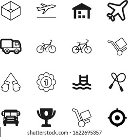 sport vector icon set such as: commercial, equipment, off, silver, event, aviation, drive, art, lorry, target, metal, journey, object, opportunity, fight, wheelbarrow, take, up, jet, square, fast