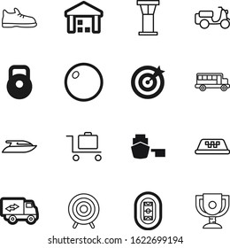 sport vector icon set such as: motorcycle, car, iron, soccer, snickers, commercial, opportunity, street, ball, award, gymnastic, warehouse, city, light, event, journey, dartboard, shoes, clothing