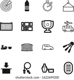 sport vector icon set such as: deliver, soccer, automobile, train, bright, weight, transfer, fast, stadium, trade, truck, element, plastic, minute, dock, knowledge, field, package, focus, football