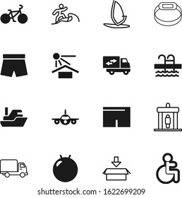 sport vector icon set such as: fly, roof, traffic, leisure, men, car, drop, wearable, pallets, home, metal, ship, security, modern, sail, display, extreme, scanner, electronic, disable, yoga