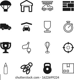 sport vector icon set such as: unit, summer, club, shower, barbell, strategy, strong, activity, knowledge, golf, cardboard, storage, clean, tee, putter, watch, shopping, dart, wheelbarrow, counting