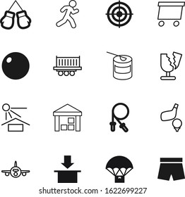 sport vector icon set such as: healthy, workout, athlete, old, tournament, food, dock, golf, supplement, aviation, water, flight, jet, parcel, outdoor, gloves, email, roof, mark, fit, shot, warning