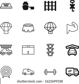 sport vector icon set such as: wood, shipment, fragile, postal, stop, exercise, simple, shadow, dumbbell, weight, wear, terminal, target, ship, heavy, passenger, marine, falling, email, board