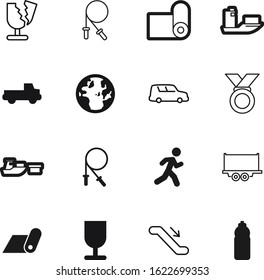 sport vector icon set such as: engine, lines, pick, van, logistics, passage, step, plastic, auto, blue, run, profile, earth, cruise, soda, shape, marine, free, around, stick, geography, running, side