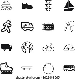 sport vector icon set such as: star, skateboard, running, skateboarding, cycle, public, circle, round, footwear, robot, long, train, global, board, parcel, boat, fashion, building, pilates