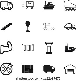 sport vector icon set such as: metal, vintage, strategy, boxer, tourism, objective, traffic, staircase, dartboard, freight, express, journey, performance, shape, garbage, shoe, walk, challenge